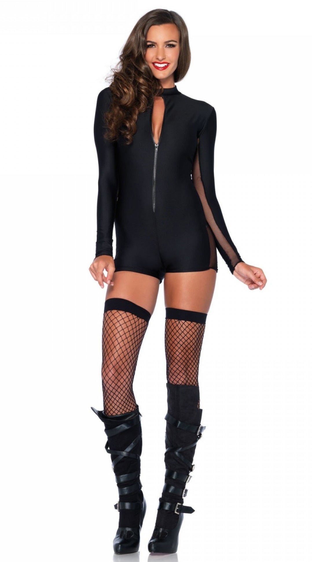 Unzip Your Desires: Sheer Temptation Romper