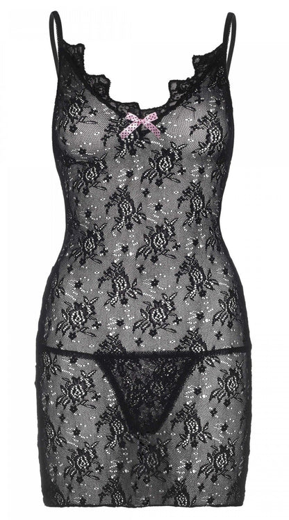 Whispers of Desire Lace Mini Dress