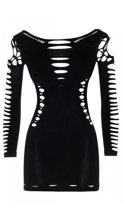 Shredded Temptation Mini Dress for Irresistible Allure