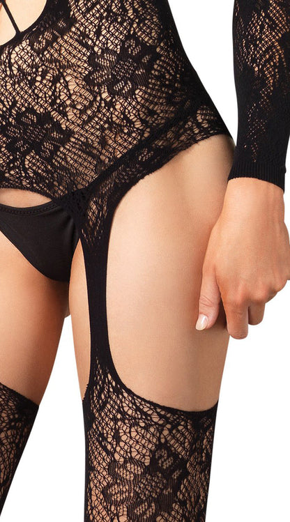 Entwine Me in Floral Lace Desire Bodystocking