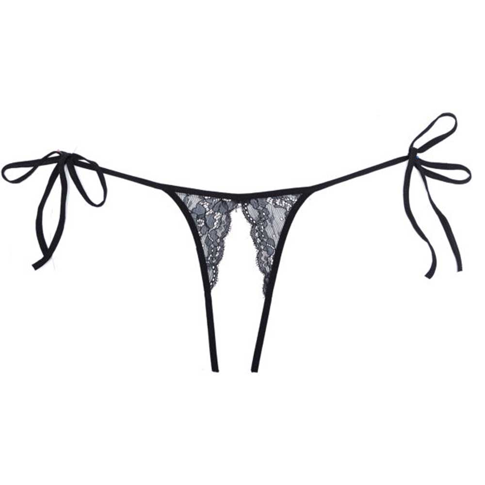 Sweet Surrender Lace Panty in Black