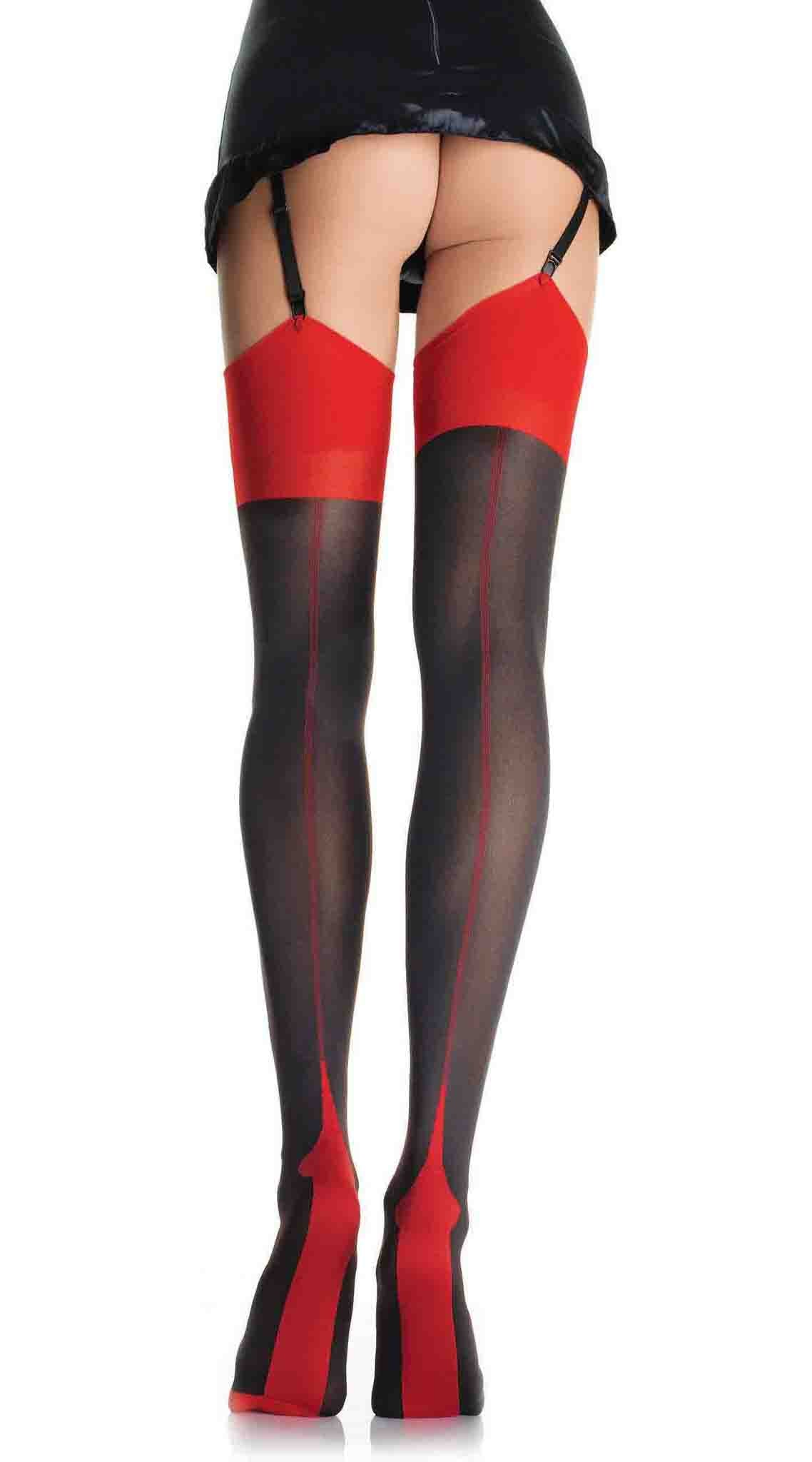 Seductive Shadows: Opaque Backseam Temptation Stockings