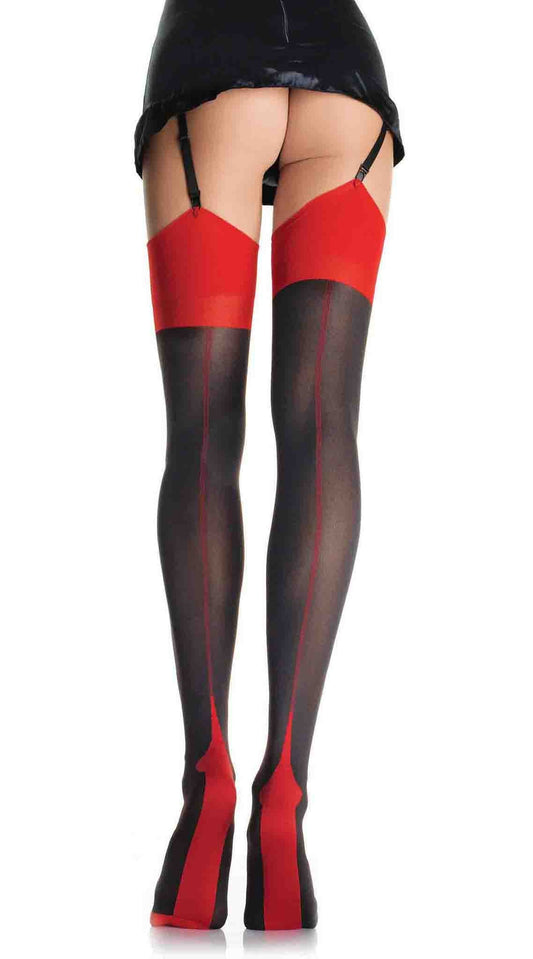 Seductive Shadows: Opaque Backseam Temptation Stockings
