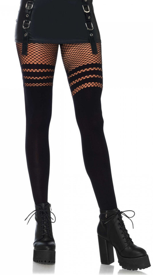Seductive Shadows: Thigh High Temptation in Black