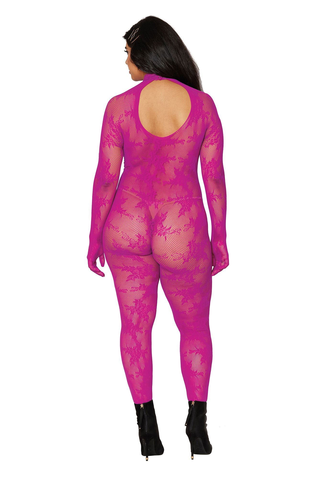 Entwine in Floral Fantasy: Curvy Bodystocking Bliss