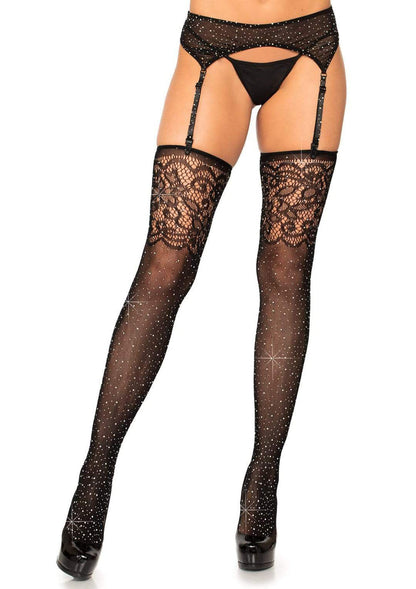 Lustful Nights in Rhinestone Lace Embrace