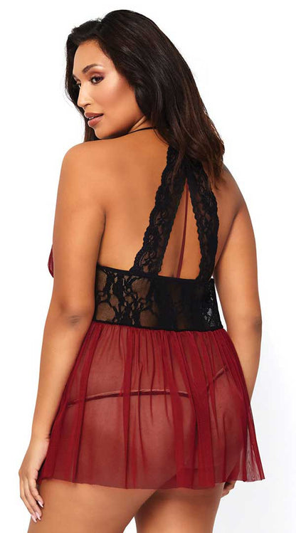 Whispers of Lace: Enchanting Babydoll & G-String