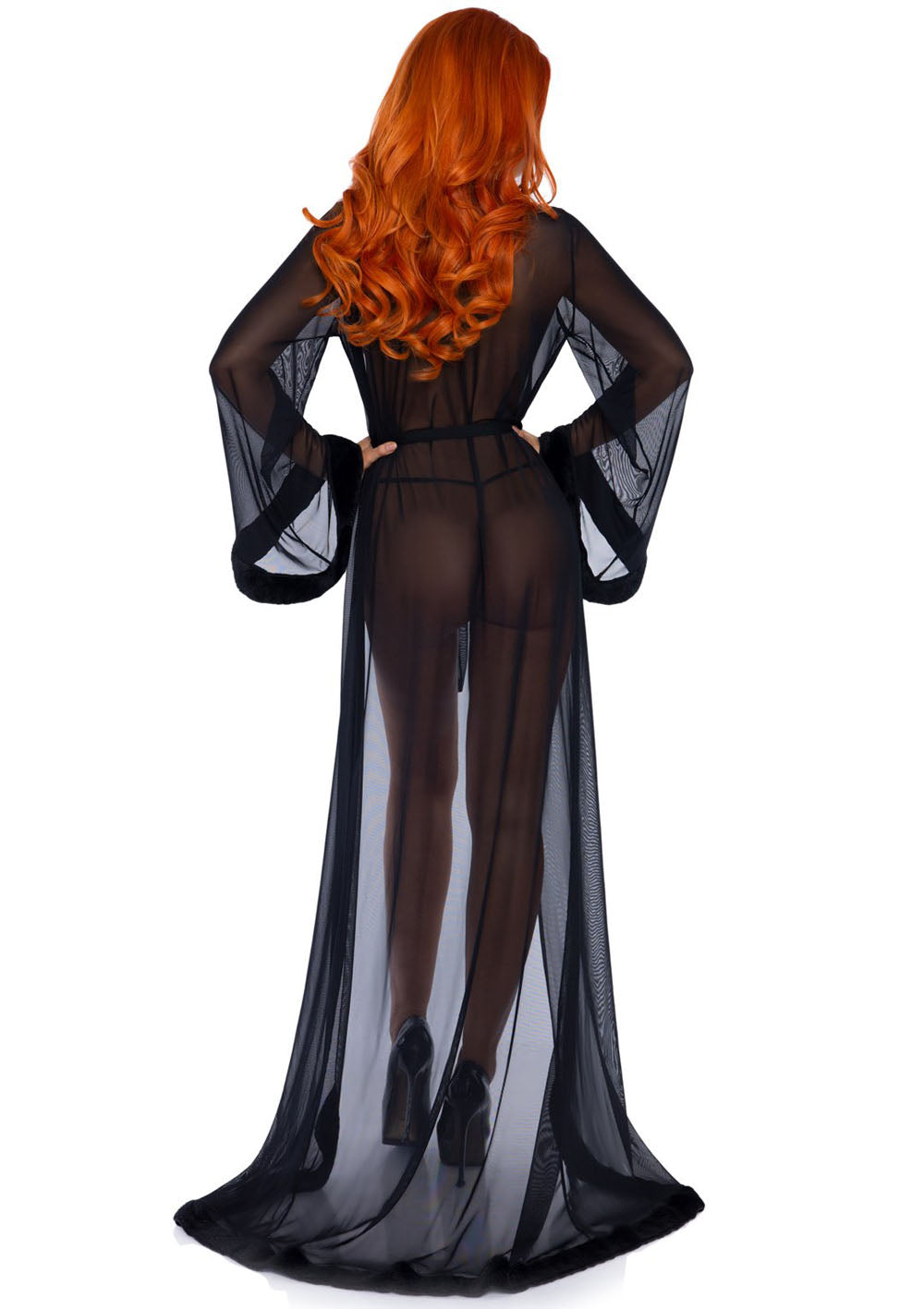Whispers of Desire: Sheer Fur Trimmed Temptation