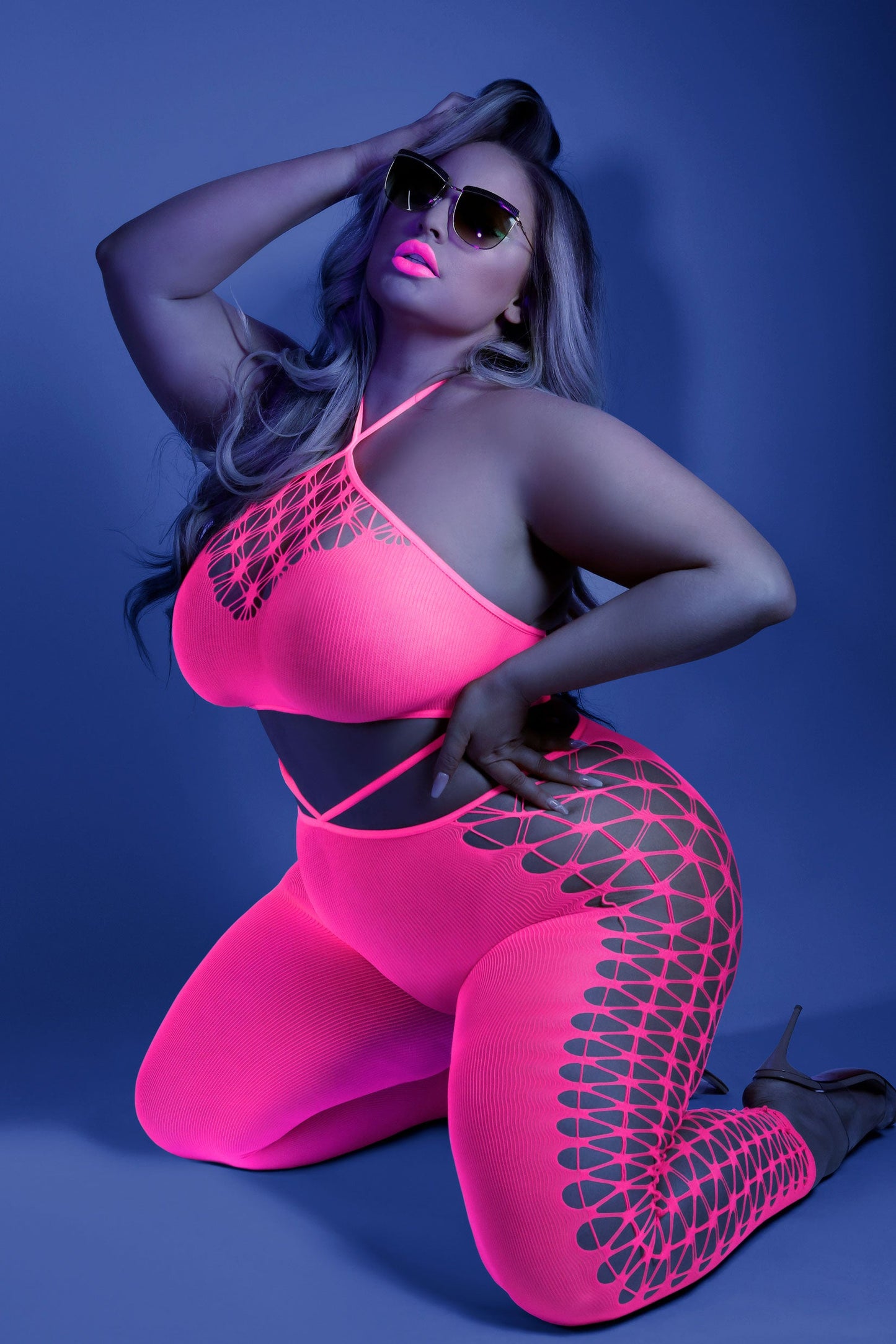 Claim Your Desire Halter Bodystocking in Curvy Allure