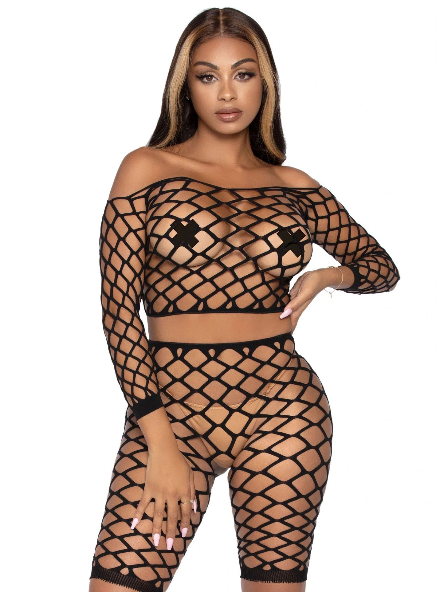 Unleash Your Allure: Fishnet Temptation Set