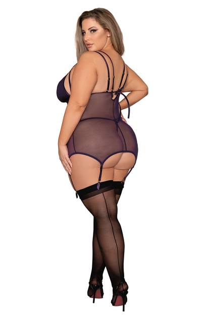 Enticing Embrace Garter Slip with Golden Allure