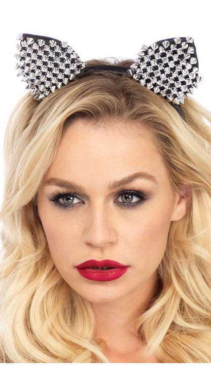 Whispers of Desire: Studded Cat Temptation
