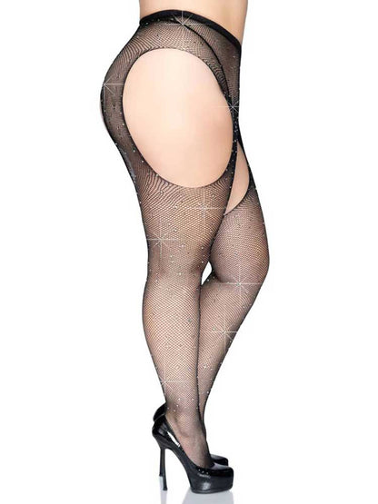 Enchanting Allure: Rhinestone-Studded Temptation in Black