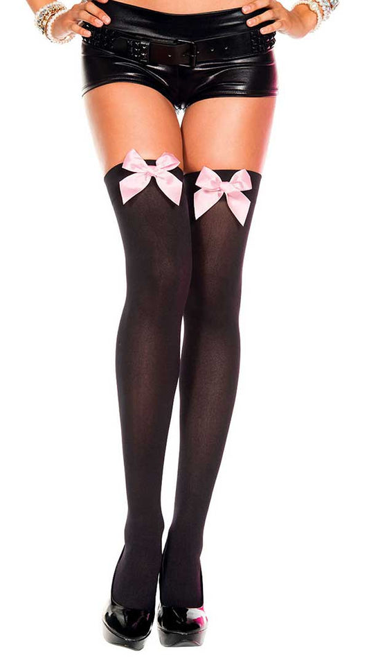 Seductive Satin Bow Thighs: Unleash Your Desire