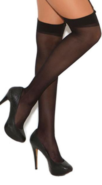 Midnight Temptation: Sheer Thigh Highs for Desire