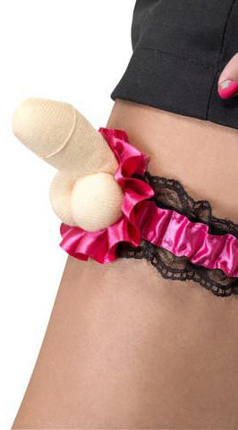 Temptation's Touch: Pink Lace Garter for Desire
