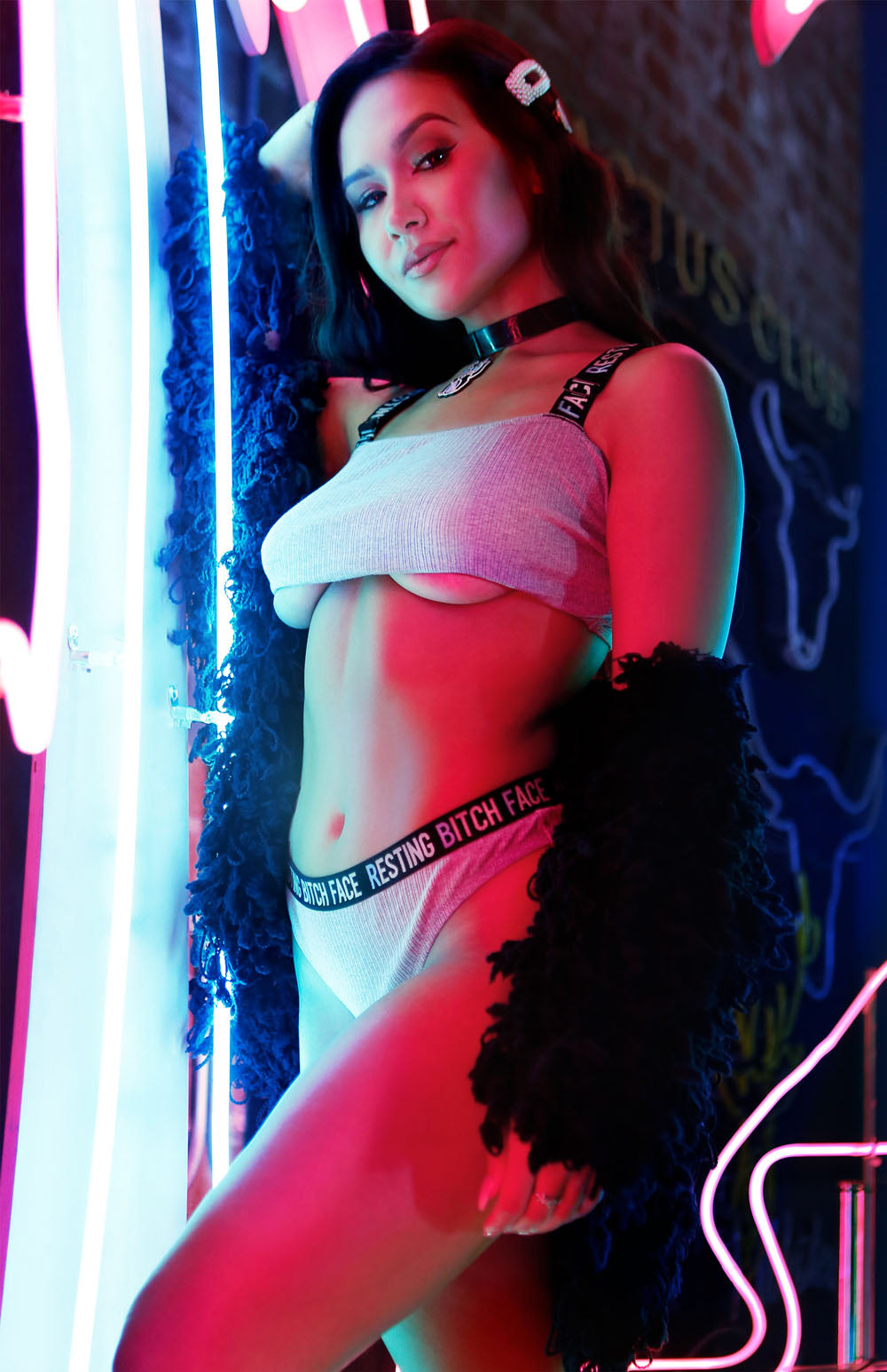 Unleash Your Inner Vixen Crop Top and Thong Set