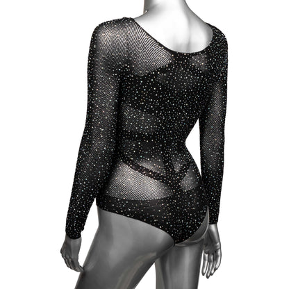 Enchanting Curves: Black Radiance Bodysuit Temptation