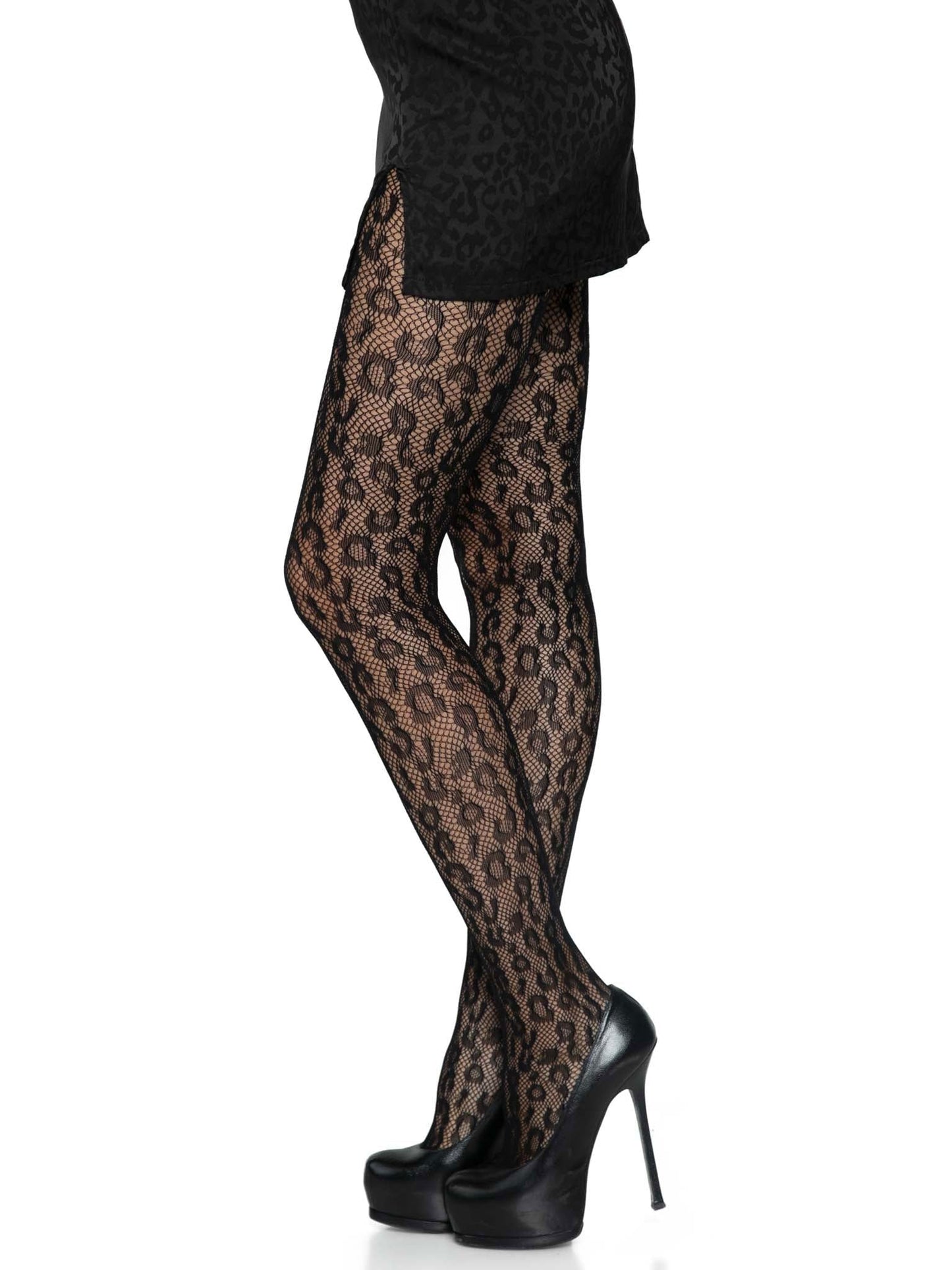 Unleash Your Inner Wildcat in Leopard Lace Tights