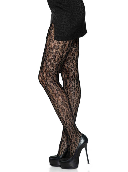 Unleash Your Inner Wildcat in Leopard Lace Tights