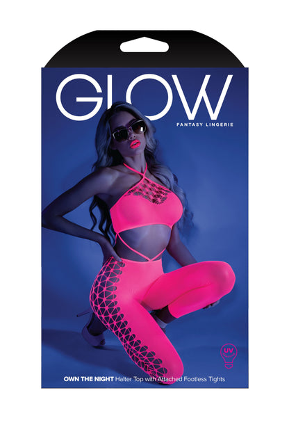 Claim Your Desire Halter Bodystocking in Black
