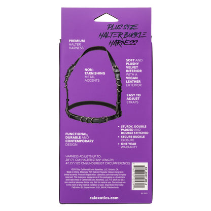 Euphoria Unleashed: Curvy Halter Harness in Black