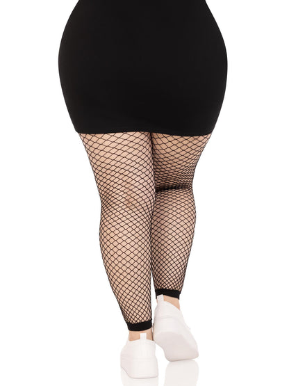 Enticing Embrace: Black Net Tights for Curves