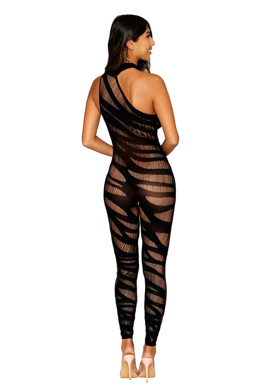 Midnight Temptation Bodystocking in Black
