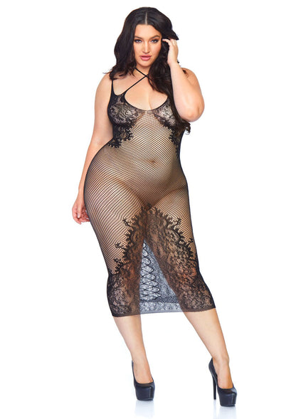 Enticing Net Seduction Dress for the Bold Queen