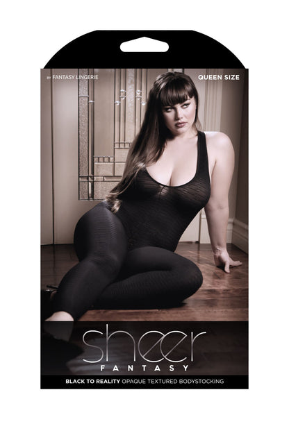 Black Temptation: Criss-Cross Desire Bodystocking, Queen Size
