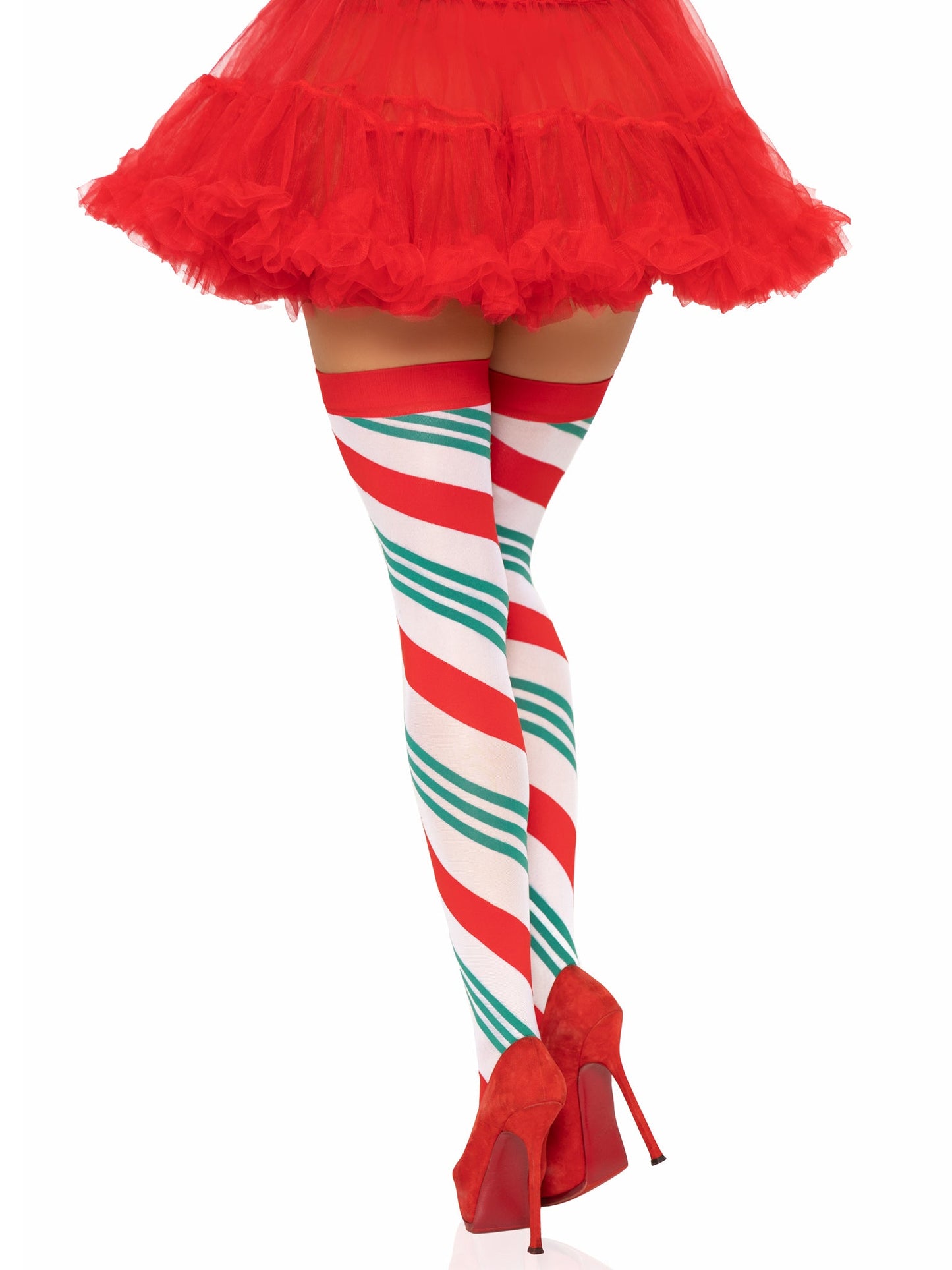 Unwrap Desire: Festive Ribbon Thigh Highs