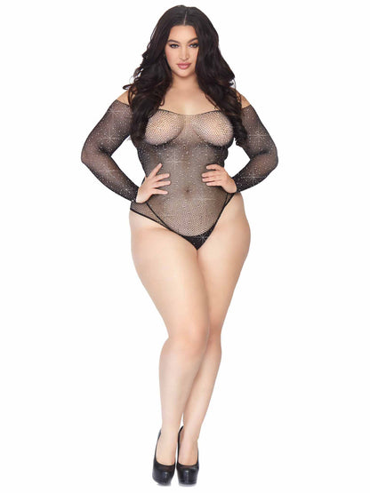All Eyes on You Rhinestone Temptation Bodysuit