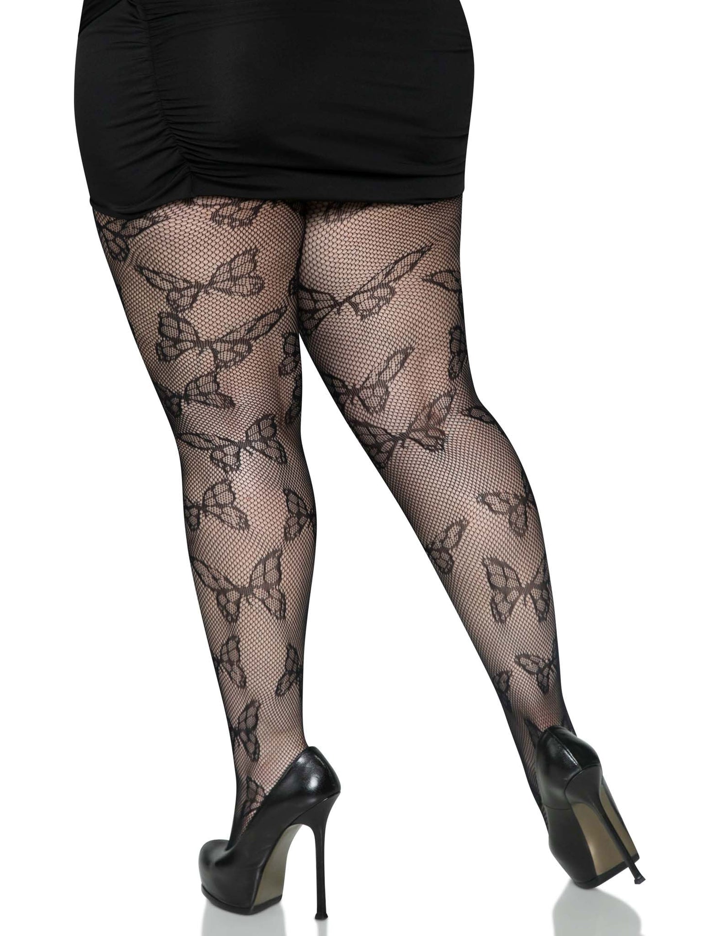 Whispers of Desire: Butterfly Net Curvy Tights