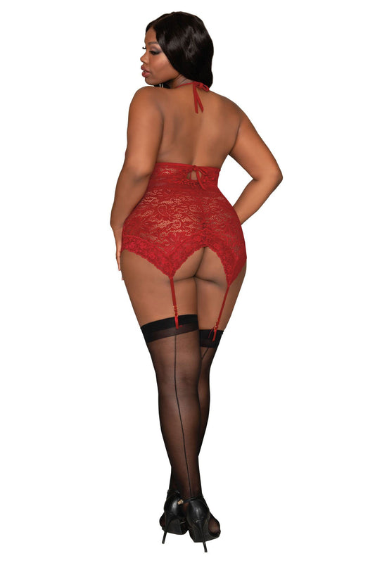 Unzip Desire: Curvy Lace Garter Temptation