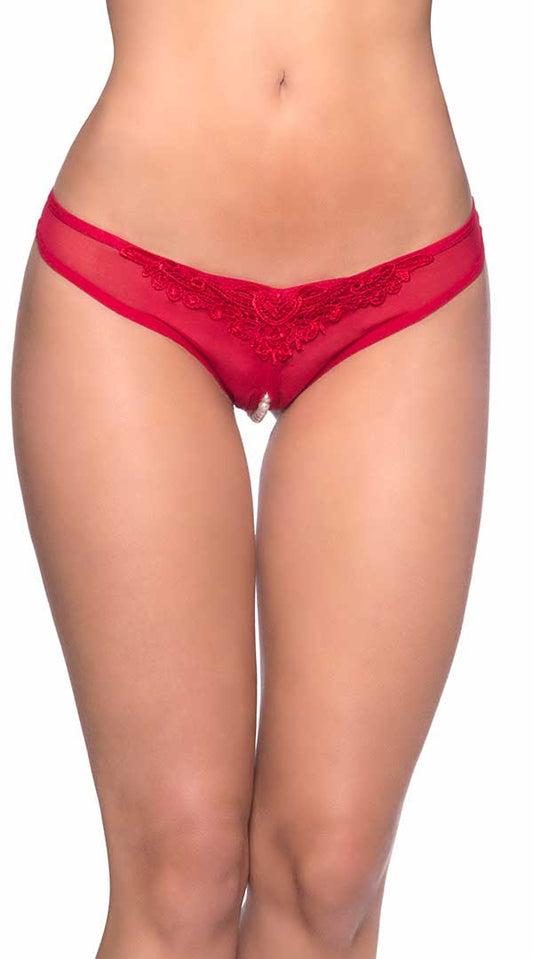 Whispers of Lace: Black Pearl Temptation Thong