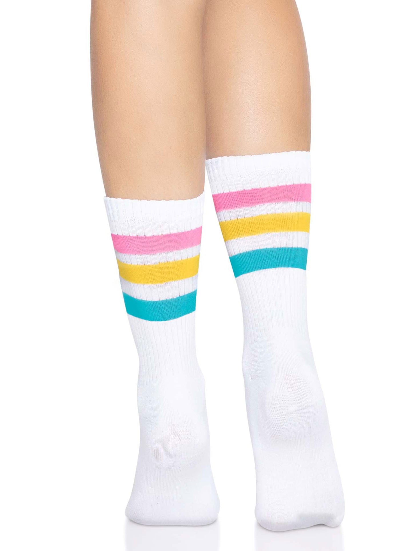 Rainbow Temptation Crew Socks: Ignite Your Boldness