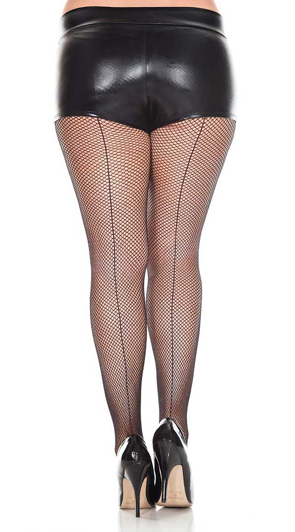 Enticing Allure: Backseam Fishnet Temptation