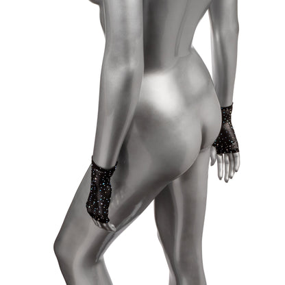 Glimmering Temptation: Black Fingerless Enchantment