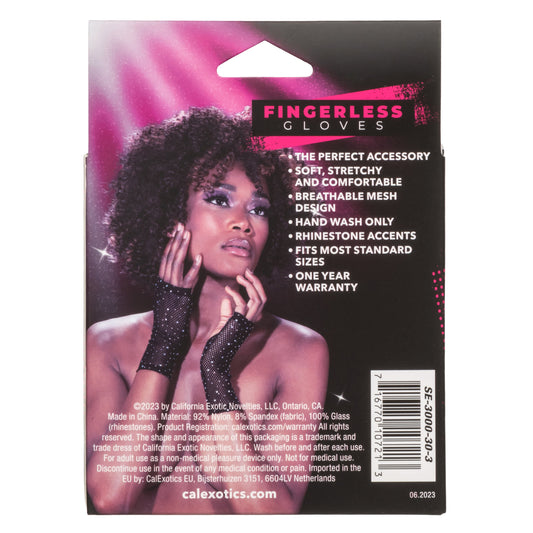 Glimmering Temptation: Black Fingerless Enchantment