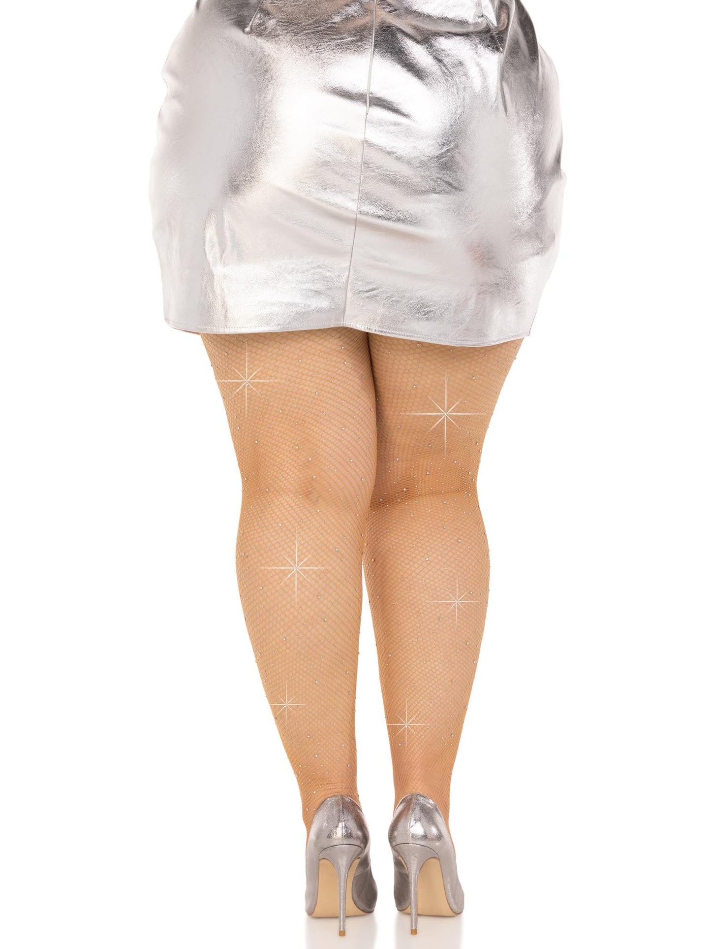 Glimmering Temptation: Caramel Fishnet Enchantment