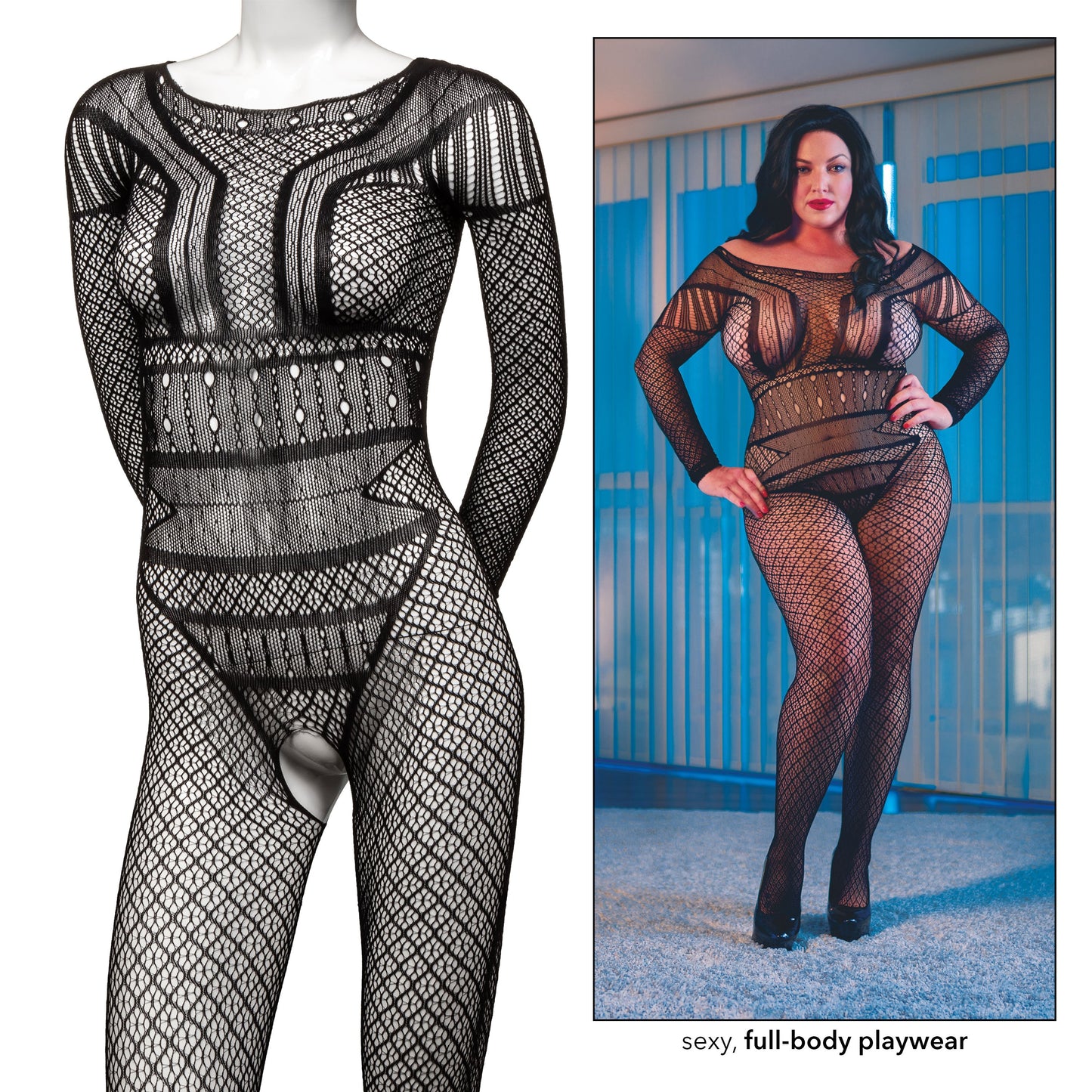 Commanding Desire Lace Bodysuit for Curvy Temptation