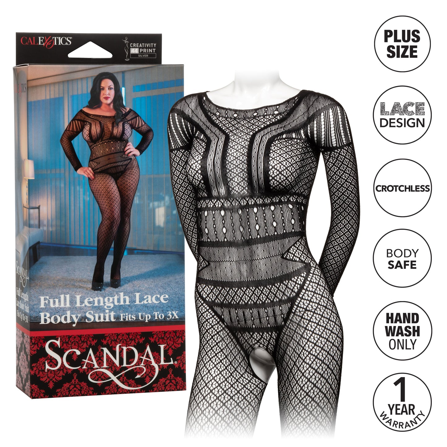 Commanding Desire Lace Bodysuit for Curvy Temptation