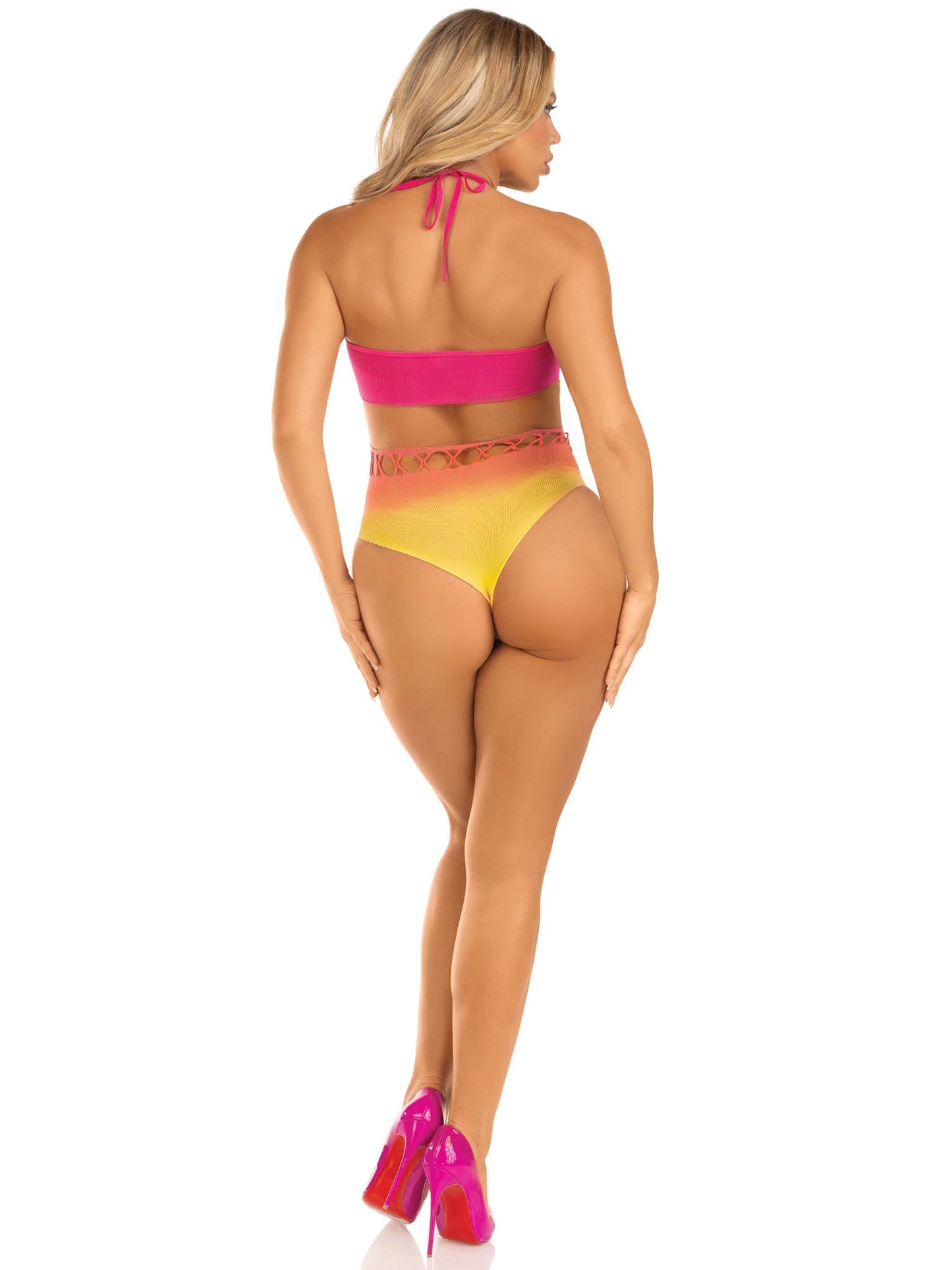 Sunset Temptation Halter Bodysuit: Unveil Your Allure