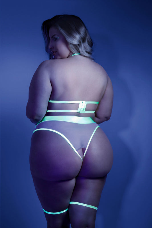 Lost in Desire Crotchless Teddy for Curves