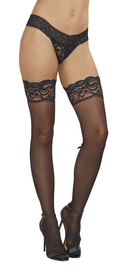 Seductive Lace Embrace: Stay Up and Surrender