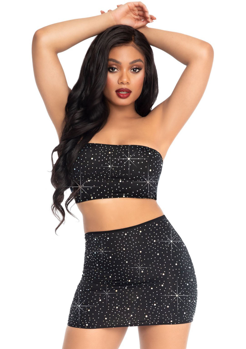 Rhinestone Temptation: Unveil Your Allure in Black