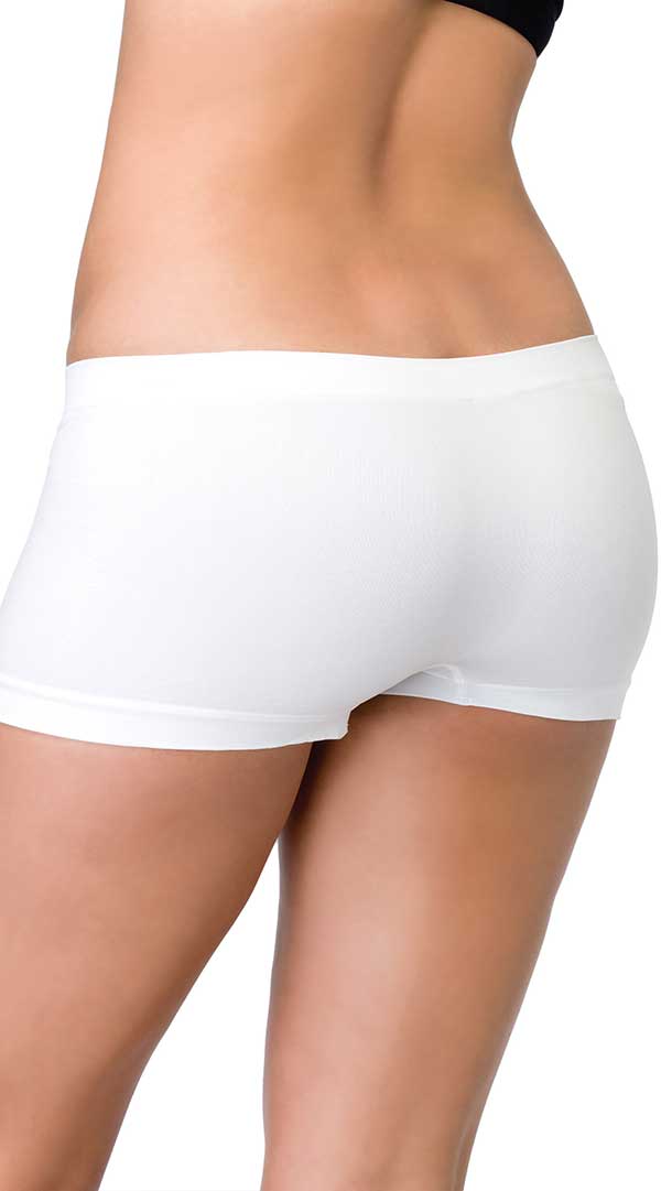 Midnight Temptation: Black Spandex Boyshorts for Desire