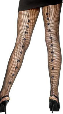 Enticing Fishnet Tights with Alluring Bowed Secrets