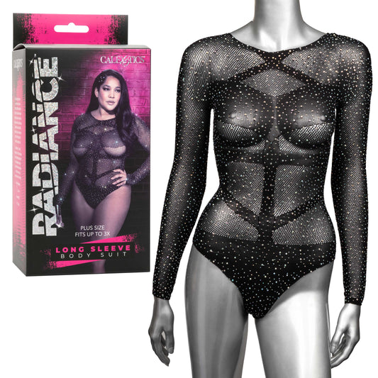 Enchanting Curves: Black Radiance Bodysuit Temptation