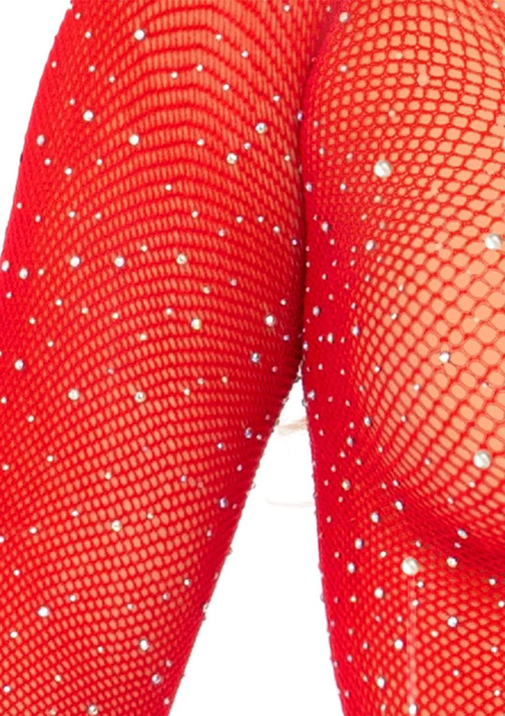 Enticing Night in Crystalized Fishnet Temptation